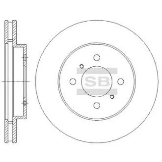 Тормозной диск передний MITSUBISHI LANCER 92-00/COLT IV 92-96 (Корея) Hi-Q Hi-Q (SANGSIN) SD4310