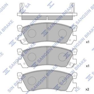 Гальмiвнi колодки кт. Hi-Q (SANGSIN) SP1060-R