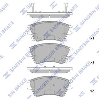 Тормозная колодка передняя AVANTE/ELANTRA/LANTRA (Корея) Hi-Q Hi-Q (SANGSIN) SP1147