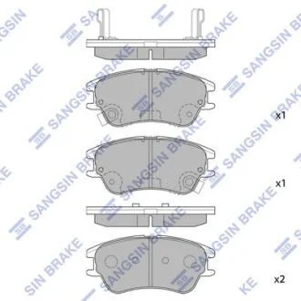 Колодки гальмівні передні Hyundai Atos (-03) HI-Q Hi-Q (SANGSIN) SP1149