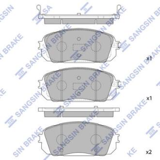 Тормозная колодка передняя GRAND CARNIVAL (2.7/2.9CRDi (17") 05- (Корея) Hi-Q Hi-Q (SANGSIN) SP1191