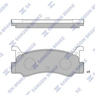 Тормозная колодка задняя MAZDA 323 85-91/626 -92 (Корея) Hi-Q Hi-Q (SANGSIN) SP1215
