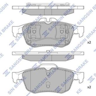 Тормозная колодка задняя MAZDA3 03-05 | NISSAN PRIMERA 03- | OPEL VECTRA 00-05 | RENAULT (Hi-Q) Hi-Q (SANGSIN) SP1396