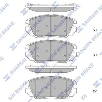 Колодки тормозные передние Chevrolet Equinox (10-), Terrain (10-) Hi-Q (SANGSIN) SP1402