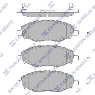 Колодки тормозные передние Toyota Hilux Pick-Up 2.0 (05-) Hi-Q (SANGSIN) SP1412