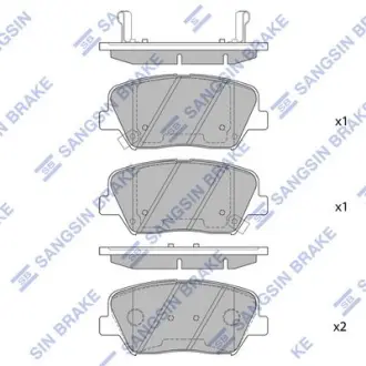 Колодка гальм. HYUNDAI SANTA FE(USA) 10- передн. (SangSin) Hi-Q (SANGSIN) SP1424