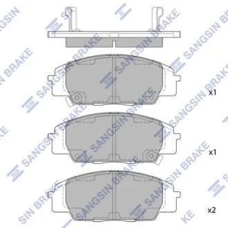 Колодки гальмівні передні Honda Civic (06-) HI-Q Hi-Q (SANGSIN) SP1434