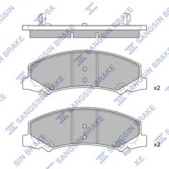 Колодки тормозные передние Cadillac DTS (06-), Chevrolet Impala (06-) Hi-Q (SANGSIN) SP1443