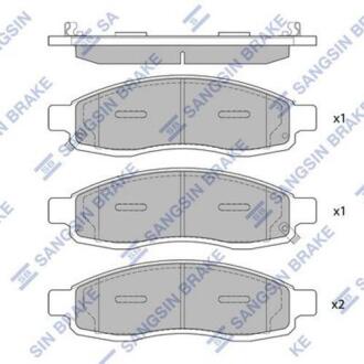 Гальмiвнi колодки кт. Hi-Q (SANGSIN) SP1455