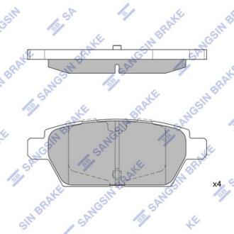 Гальмiвнi колодки кт. Hi-Q (SANGSIN) SP1476
