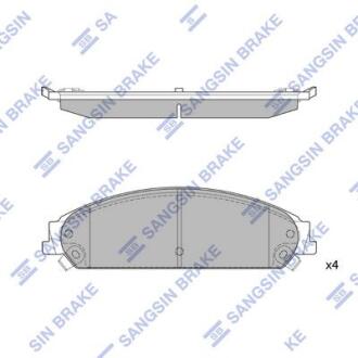 Колодки тормозные передние Chrysler 300 (11-), Dodge Charger (11-) Hi-Q (SANGSIN) SP1509