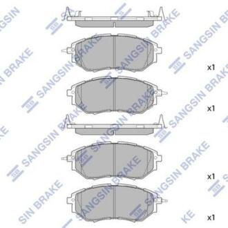 Колодка гальм. диск. SUBARU LEGACY IV передн. (SANGSIN) Hi-Q (SANGSIN) SP1534