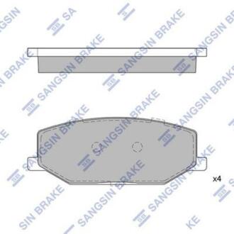 Гальмiвнi колодки кт. Hi-Q (SANGSIN) SP1540