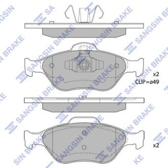 Гальмiвнi колодки кт. Hi-Q (SANGSIN) SP1565