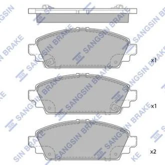 Колодки гальмівні передні Honda ACCORD VII (CG,CK) (-02), Civic (02-) HI-Q Hi-Q (SANGSIN) SP1572