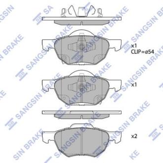 Колодка гальм. диск. HONDA ACCORD передн. (SANGSIN) Hi-Q (SANGSIN) SP1573