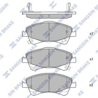 Колодка гальм. диск. TOYOTA AURIS, AVENSIS передн. (SANGSIN) Hi-Q (SANGSIN) SP1580