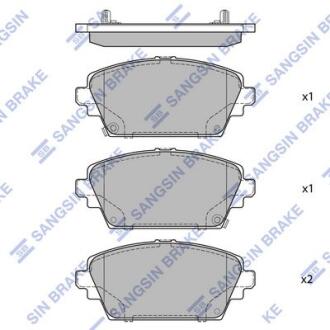 Колодки гальмівні передні Nissan Primera (P12) (02-) HI-Q Hi-Q (SANGSIN) SP1582A (фото 1)