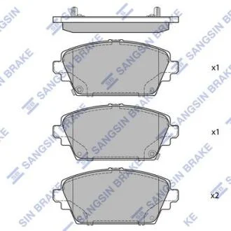 Колодки гальмівні передні Nissan Primera (P12) (02-) HI-Q Hi-Q (SANGSIN) SP1582A