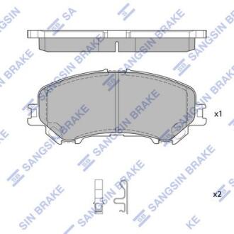 Колодка гальм. диск. NISSAN QASHQAI, RENAULT KADJAR передн. (SANGSIN) Hi-Q (SANGSIN) SP1715