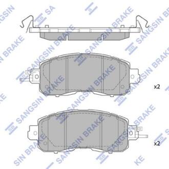 Колодки гальмівні дискові передн. Nissan Leaf 10- (SANGSIN) Hi-Q (SANGSIN) SP1765