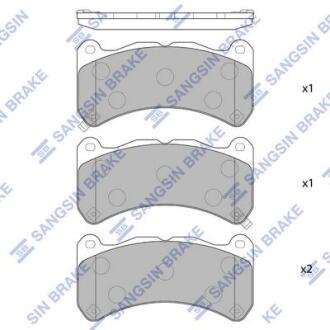Колодки тормозные передние Lexus IS F (08-) Hi-Q (SANGSIN) SP1775