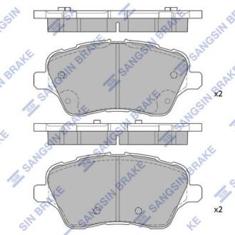 Колодки тормозные передние Ford B-MAX (12-), Fiesta VI (12-), Ford Ttransit Cour Hi-Q (SANGSIN) SP1811
