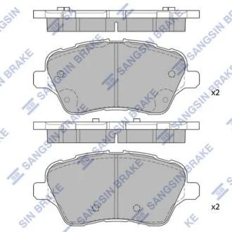 Колодки тормозные передние Ford B-MAX (12-), Fiesta VI (12-), Ford Ttransit Cour Hi-Q (SANGSIN) SP1811