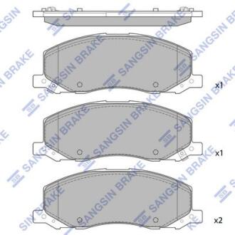 Колодки тормозные передние Opel Insignia (08-), SAAB 9-5(YS3G) (10-) Hi-Q (SANGSIN) SP1819