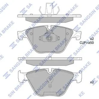 Колодки гальмівні передні BMW 5 (F07, F10, F18) (10-), 6 (F12, F13) (11-), 7 (F01,F02,F03,F04) (11-) HI-Q Hi-Q (SANGSIN) SP1821