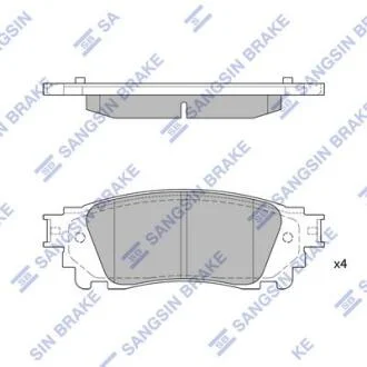 Колодки тормозные задние (дисковые) Lexus NX200t (15-), NX300h (15-) Hi-Q (SANGSIN) SP1827