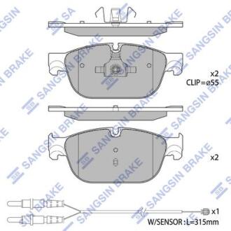 Колодки тормозные передние Citroen C4 II (B7), C5 III (RD), C6 (TD), DS4, DS5, P Hi-Q (SANGSIN) SP1828