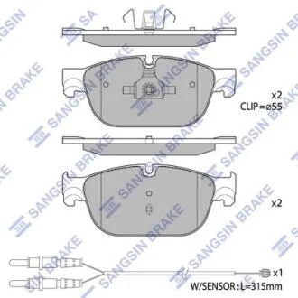 Колодки тормозные передние Citroen C4 II (B7), C5 III (RD), C6 (TD), DS4, DS5, P Hi-Q (SANGSIN) SP1828