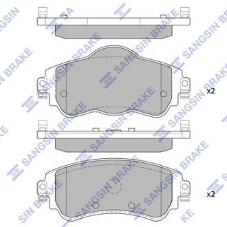 Колодки тормозные передние Citroen C4 II (B7) (09-), DS4 (11-) Hi-Q (SANGSIN) SP1829