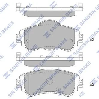 Колодки тормозные передние Citroen C4 II (B7) (09-), DS4 (11-) Hi-Q (SANGSIN) SP1829