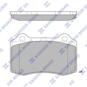 Колодки гальмівні передні Volvo S60 (04-), Peugeot 406 (-06) HI-Q Hi-Q (SANGSIN) SP1854 (фото 1)