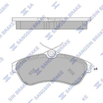 Колодки тормозные передние Citroen C2 (03-), C3 (09-) Hi-Q (SANGSIN) SP1866