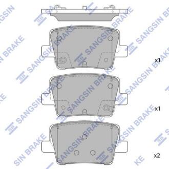 Колодки тормозные задние (дисковые) Kia K9 (RJ) (18-) Hi-Q (SANGSIN) SP1925