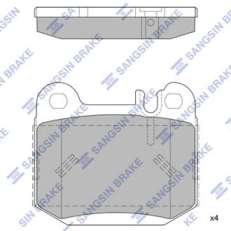 Колодки тормозные задние (дисковые) MB ML230 (W163) (-05) Hi-Q (SANGSIN) SP1930