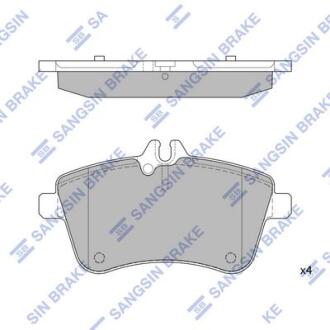 Колодки гальмівні передні MB A (W169) (04-), B180 (W245) (05-) HI-Q Hi-Q (SANGSIN) SP1989