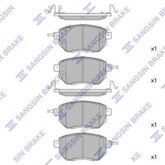 Гальмiвнi колодки кт. Hi-Q (SANGSIN) SP2107