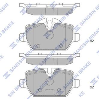 Колодки тормозные задние (дисковые) BMW 3 (05-) Hi-Q (SANGSIN) SP2161