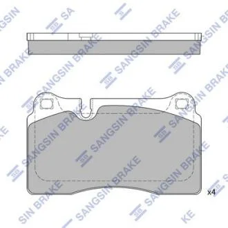 Колодки тормозные передние Audi A3 (11-), VW Touareg (06-) Hi-Q (SANGSIN) SP2231