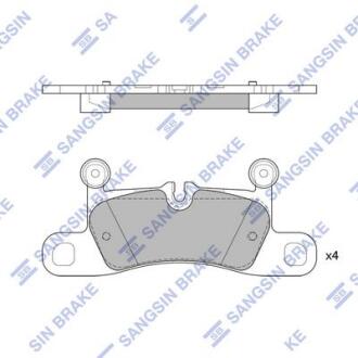 Колодки тормозные задние (дисковые) VW Touareg (11-), Porsche Cayenne (11-) Hi-Q (SANGSIN) SP2319