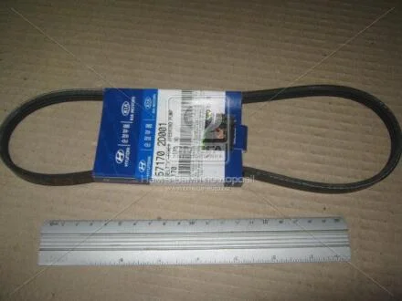 Ремень полікліновий насосу ГУР Matrix (08-) Mobis Hyundai/Kia/Mobis 571702D001