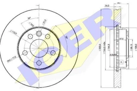 Диск гальмівний ICER 78BD1531-2