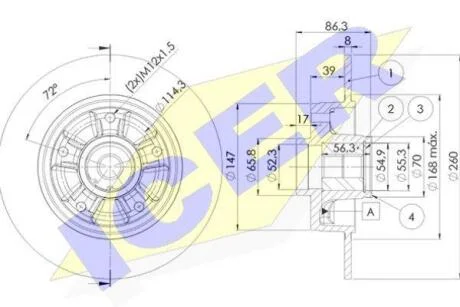Диск гальмівний ICER 78BD4023-1