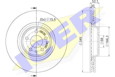 Диск гальмівний ICER 78BD4150-2