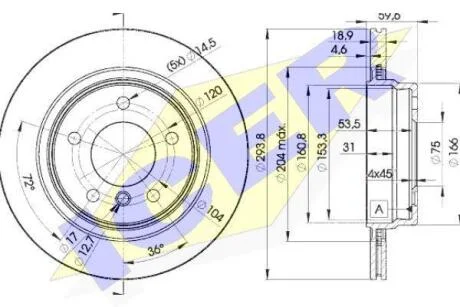 Диск гальмівний ICER 78BD5563-2
