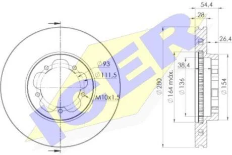 Диск гальмівний ICER 78BD5632-2
